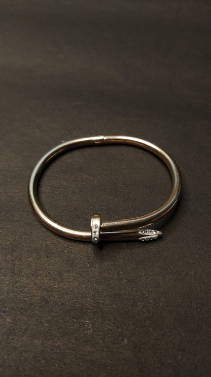 GL: Cartier Inspired Nail Head Gold plated Bracelet