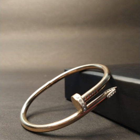 GL: Cartier Inspired Nail Head Gold plated Bracelet